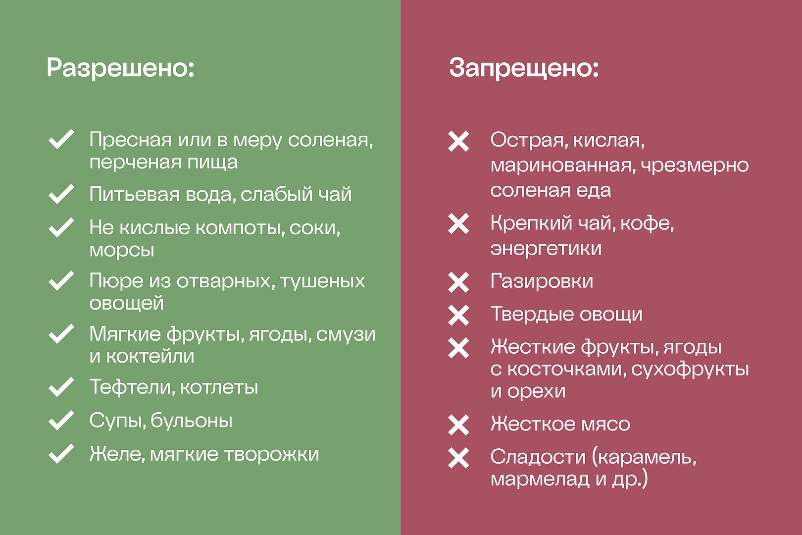 что можно и нельзя после операции